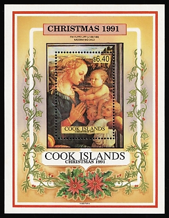 1991 Christmas, Cook Islands, Souvenir Sheet