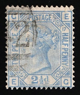 1880 2.5d Great Britain, Queen Victoria, Plate 17