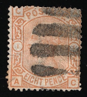 1876 8d Great Britain, Queen Victoria, Plate 1