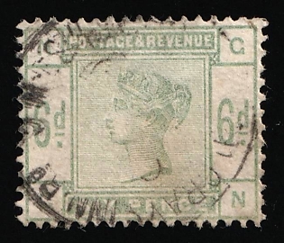 1883-84 6d Great Britain, Queen Victoria