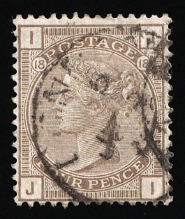 1882 4d Great Britain, Queen Victoria, Plate 18
