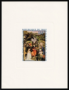 1970 150fr 'The Nativity', Republic of Mali, Airmail, Proof Sunken Sheetlet