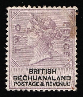 1888 2d Bechuanaland, British Colonies, Queen Victoria, Postage and Revenue, Signed