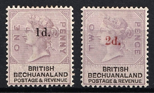 1888 Bechuanaland, British Colonies, Queen Victoria, Postage and Revenue