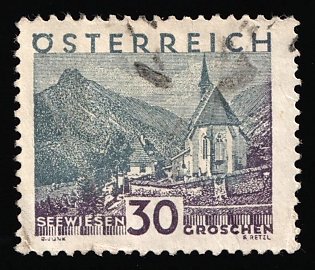 1929 30g Republic of Austria, Proof