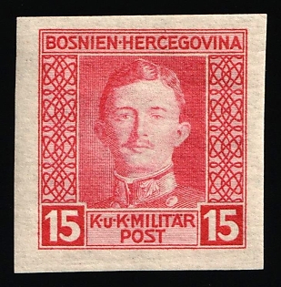 1917 15h Bosnia and Herzegovina, Austria-Hungary Administration, Imperforate