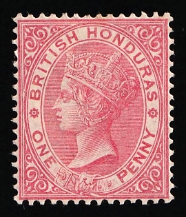 1884 1d British Honduras, Queen Victoria