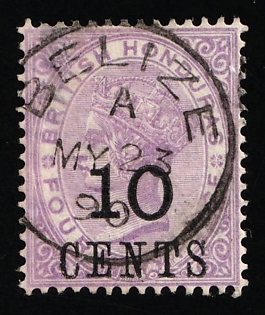 1891 British Honduras, Queen Victoria, Belize Postmark
