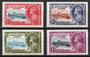 1935 Solomon Islands, British Protectorate, Silver Jubilee, Complete Set