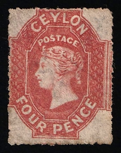 1861-64 4d Ceylon, British Colonies, Queen Victoria