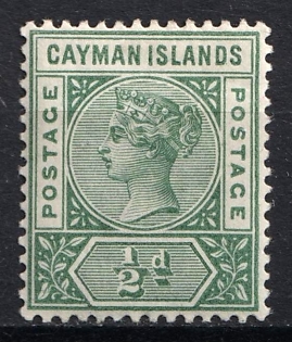 1900 0.5d Cayman Islands, British Colonies, Queen Victoria