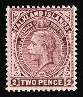 1923 2d Falkland Islands, British Colonies, King George V