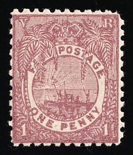 1896 1d Fiji, British Colonies, Perforation 11