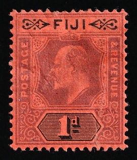 1904-09 1d Fiji, British Colonies, King Edward VII