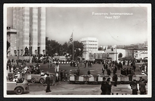 1937 'International Exhibition in Paris. General View of Warsaw Square', Third Reich Nazi Propaganda Picture Postcard
