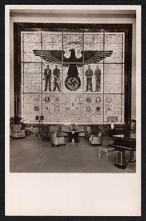 1937 'International Exhibition in Paris. The German House, Mosaic Window-Picture', Third Reich Nazi Propaganda Picture Postcard