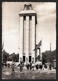 1937 'International Exhibition in Paris. The German House, Architect: M. Speer', Third Reich Nazi Propaganda Picture Postcard
