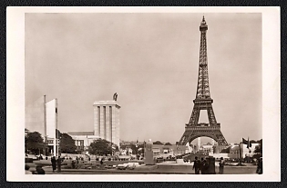 1937 'International Exhibition in Paris. The German House, Eiffel Tower', Third Reich Nazi Propaganda Picture Postcard
