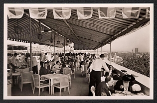 1937 'International Exhibition in Paris. The German House, Roof-Garden-Bar', Third Reich Nazi Propaganda Picture Postcard
