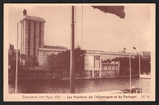 1937 'International Exhibition in Paris. The German and Portuguese Houses', Third Reich Nazi Propaganda Picture Postcard