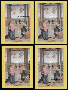 2002 'Nativity' by Perugino, Grenada, Souvenir Sheets