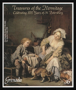 2003 Treasures of the Hermitage, Grenada, Imperforate Souvenir Sheet