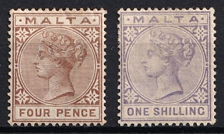 1885-90 Malta, British Colonies, Queen Victoria