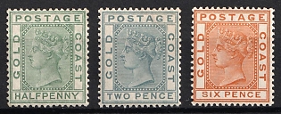 1884-91 Gold Coast, British Colonies, Queen Victoria