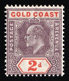 V1906 2d Gold Coast, British Colonies, King Edward VII