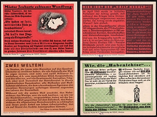 1941 'Quote of the Week' Third Reich, Germany, Collection of Non-Postal Nazi Propaganda Labels