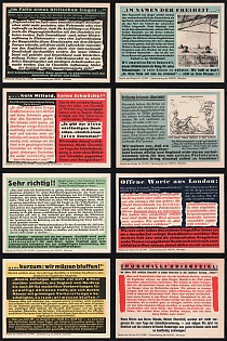 1941 'Quote of the Week' Third Reich, Germany, Collection of Non-Postal Nazi Propaganda Labels
