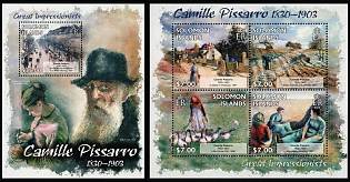 2013 Great Impressionists, Camille Pissarro, Solomon Islands, Souvenir Sheets