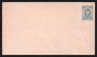 1883-85 7k Stamped Envelope, Postal Stationery, Blue, 143x81mm, 15th Issue