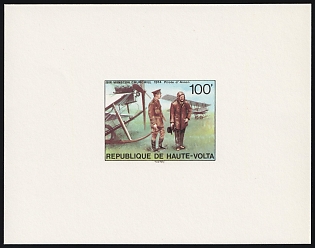 1975 100f 100th Anniversary of the Birth of Winston Churchill, Paul Gauguin, Republic of Upper Volta (Burkina Faso), Imperforate Proof Sheetlet