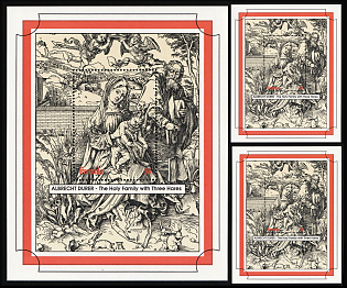 1993 Christmas, Paintings of Albrecht Durer, Grenada, Souvenir Sheets