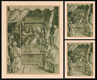1996 Drawings of Albrecht Durer, Grenada, Souvenir Sheets