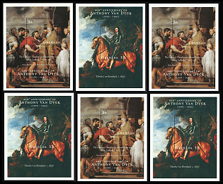 2000 The 400th Anniversary of Anthony Van Dyck, Grenada, Souvenir Sheets