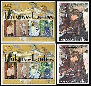 2001 The 100th Anniversary of Henri de Toulouse-Lautrec, Grenada, Souvenir Sheets