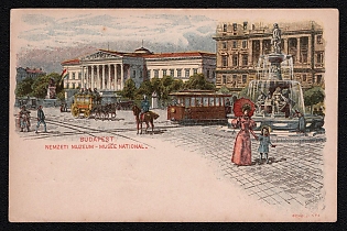 Hungary, 'Budapest. National Museum', Postal Stationary Picture Postcard franked with 2f