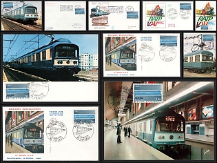 1975-77 French Republic, 'Regional Metro', First Day Covers and Picture Postcards franked with 1.00f tied by Commemorative Cancellations, Small Thematic Collection