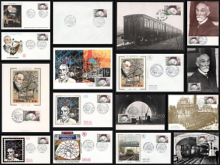 1987 (17 Jan) French Republic, 'Fulgence Bienvenue', First Day Covers and Picture Postcards franked with 2.50f tied by 'Premier Jour' Commemorative Cancellations, Small Thematic Collection