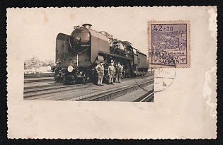 Saxony, Germany, 'Reconstruction', Commemorative Picture Postcard franked with 42pf+28pf