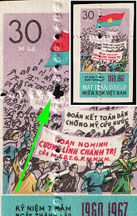 1967 7 Years National Liberation Front, Socialist Republic of Viet Nam, SHIFTED Perforation