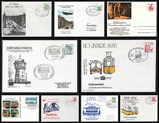 1974-2001 Federal Republic of Germany, Commemorative Postal Stationery Covers and Postcards franked with 30pf, 40pf, 50pf, 80pf, 100pf, Small Thematic Collection