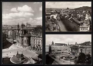 Czechoslovakia, 'Janacek Theatre. Veveri. Сity ​​Dwellers, View from the Tower of the Tyn Church', Postal Stationary Picture Postcards franked with 1.50k, Thematic Group, Mint