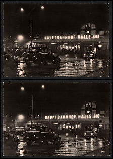 1963 German Democratic Republic, 'Halle Central Station', Commemorative Postal Stationary Picture Postcards franked with 10pf, Thematic Group