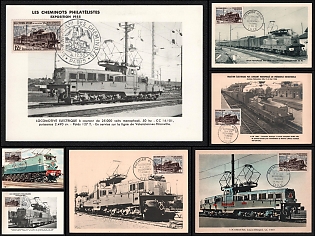 1955 French Republic, 'Electrification Day', First Day Picture Postcards franked with 12f tied by 'Premier Jour Lille' Commemorative Cancellations, Small Thematic Collection