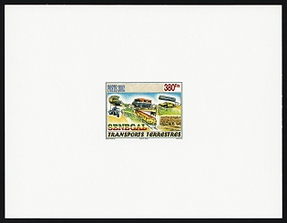 2004 380f Land Transport Vahicles, Republic of Senegal, Imperforate Proof Sheetlet