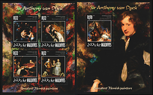2014 Greatest Flemish Painters: Anthony van Dyck, Republic of Maldives, Souvenir Sheets