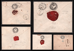 Russian Empire, Russia, Collection of Postal Stationery Covers